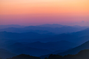 Sunset Blueride Parkway - Appalachian Mountains