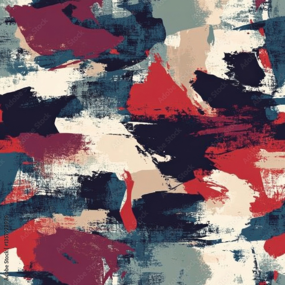 Leinwandbilder seamless camouflage pattern featuring modern urban colors with an abstract texture for military and 