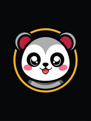 Cute Panda Logo Design