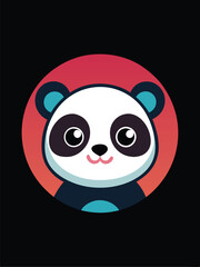 Cute Panda Logo Design