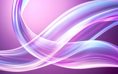 Abstract Purple and White Flowing Waves Design