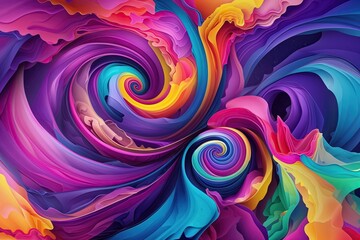 Fototapeta premium Stunning Abstract Landscape Art Featuring Colorful Spiral Designs for an Engaging Visual Experience