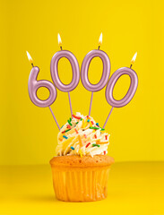 Candle number 6000 - Number of followers or likes