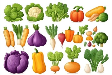A Colorful Collection Of Fresh Garden Vegetables