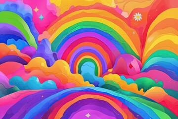 Vibrant Spectrum Artwork Featuring a Range of Bright Colors
