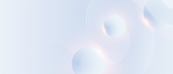 Modern abstract blue background with circular lines. Geometric stripe line art design for poster, brochure, cover, website, header, web banner, presentation