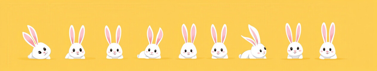 Obraz premium Easter rabbit, easter Bunny. Vector illustration. 