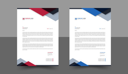  Corporate Official Minimal Creative Professional Abstract  Design Modern Business Letterhead Design Template