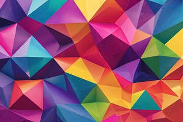 Obraz premium Dynamic Polygon Color Spectrum Background for Contemporary Design