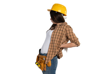 Female Construction Worker Experiencing Back Pain