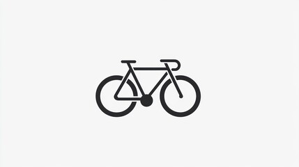 Fototapeta premium Minimalist Bicycle Icon Design for Modern Applications and Websites