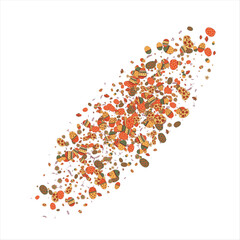 Happy Easter Banner. Pattern of eggs, flowers and twigs. For card, banner, poster, flyer, and web. Spring Festival. Vector illustration