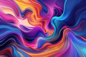 Obraz premium Vibrant Fluid Motion Design Inspiring Colorful Dynamic Abstract Art