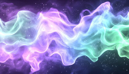 Obraz premium Flowing pastel nebula with glittering dust