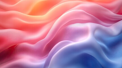 Obraz premium Abstract pink and blue fabric waves. Ideal for backgrounds, websites, or fashion projects needing a soft, elegant feel.