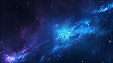 Fototapeta premium Epic Nebula Galaxy Space Background. Cosmic Cloud With Stars. Deep Outer Space With Glowing Dust. Futuristic Universe Illustration.