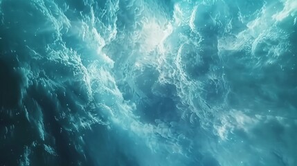 Teal Nebula Galaxy Cloud. Space Dust Background. Abstract Universe Backdrop.