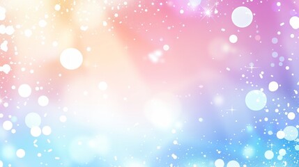 Pastel Bokeh Sparkle Background, Colorful Blur Gradient Texture Overlay With Glitter, Festive Holiday Design