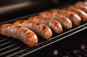 sausages on the grill