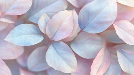 Fototapeta premium Delicate pastel leaves nature background close-up calm environment aesthetic concept