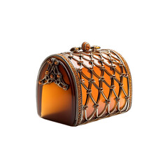Exquisite Amber Jewel-Encrusted Handbag Luxurious Design Stunning Craftsmanship