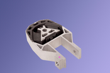 Engine mount. Metal frame, aluminum, resonant part pressed into it. For damping engine vibrations....
