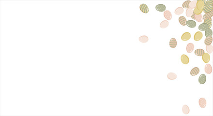 Happy Easter Banner. Pattern of eggs, flowers and twigs. For card, banner, poster, flyer, and web. Spring Festival Vector