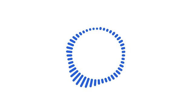 Minimalist circle ring sound wave animation on a white background, Audio wave animated