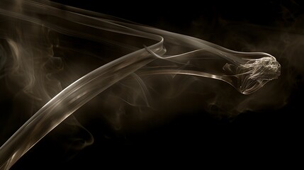 Fototapeta premium Elegant wisps of smoke creating beautiful shapes against dark backgrounds