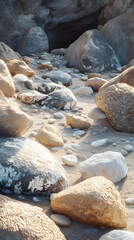 Serenity in Stone: A Study of Time and Nature's Resilience in a Stony Landscape