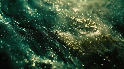 Obraz premium Emerald Glitter Texture Background, Sparkling Abstract Design, Fantasy Concept