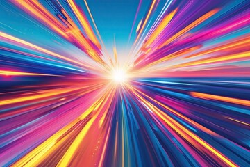 Obraz premium Energetic Kinetic Background with Vibrant Color Bursts for a Dynamic Summer-Inspired Room Atmosphere