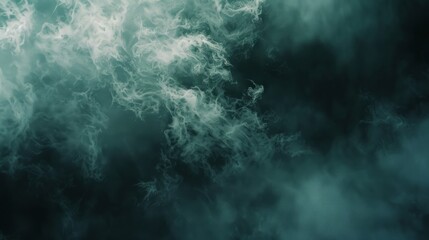 Teal Cloudscape: Ethereal Smoke Texture Background