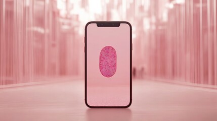 Modern city digital art showcasing fingerprint authentication in a futuristic environment