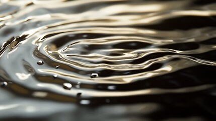 Holographic liquid metal ripples, cinematic lighting, surreal