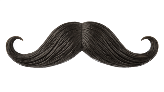 moustache on transparent background