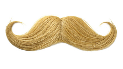 blonde moustache on transparent background