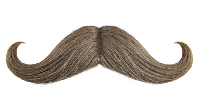 moustache on transparent background