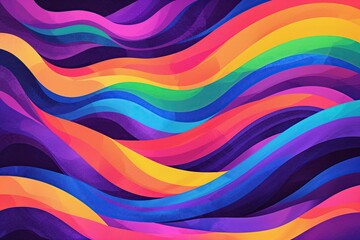 Vibrant Bold Spectrum Wave Graphic Illustration