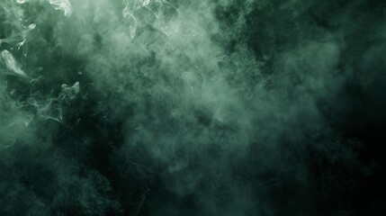 Mystic Green Smoke: Abstract Foggy Texture Background. Magical Atmosphere Effect, Ethereal Dreamscape