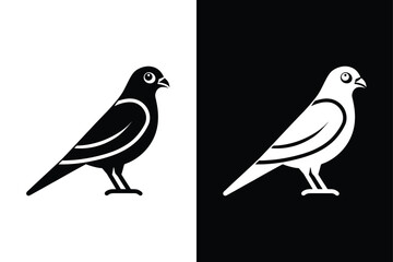 Obraz premium Bird icon on White Background Vector Art Illustration on white background.
