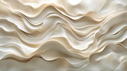 Creamy, wavy fabric detail, wedding gown background