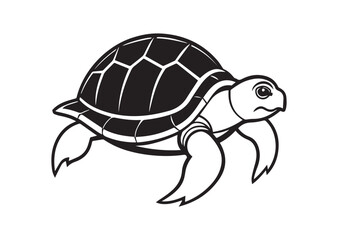 Turtle silhouette vector