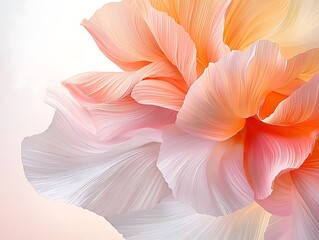 Peach abstract flower with soft background.