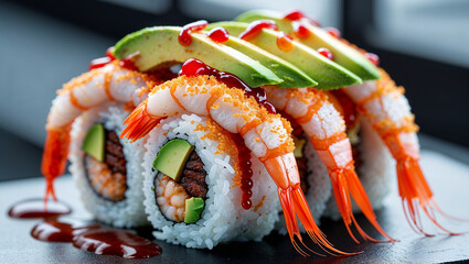 sushi with salmon