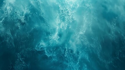 Fototapeta premium Azure Ocean Waves: Abstract Teal Water Texture Background