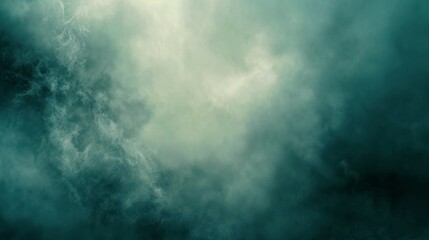 Obraz premium Abstract Teal Dreamscape: Ethereal Clouds And Misty Background Texture