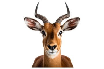 Fototapeta premium Impala face shot isolated on transparent background