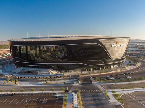 Allegiant Stadium is home to the Las Vegas Raiders of the National Football League (NFL). The stadium is a major entertainment venue, Las Vegas, Nevada, USA. 28 September 2024