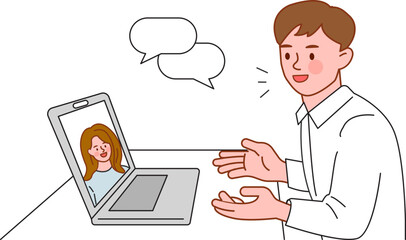 Illustration of people working at the office